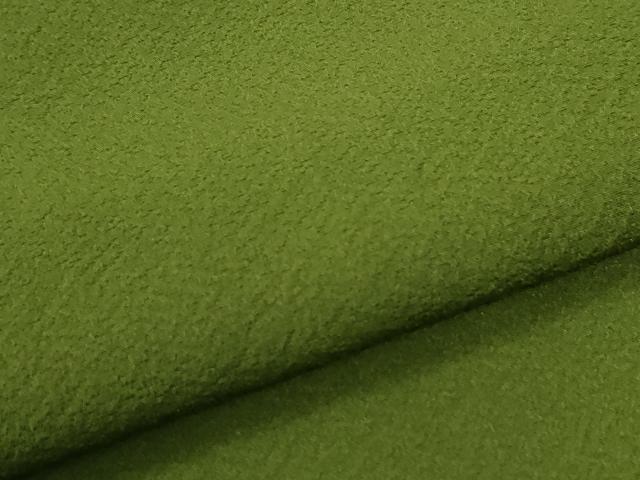 平和屋着物●本草木染作家 瑞寶 色無地 苔色 正絹 逸品 CABK7843yc