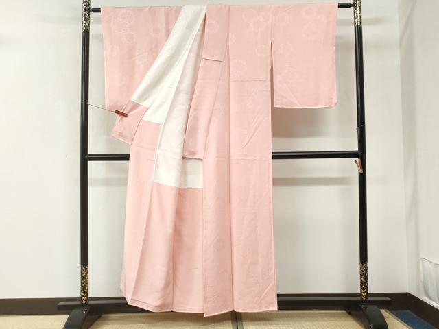 平和屋着物●上質な色無地 花唐草地紋 虹色 正絹 逸品 未使用 CABK7844yc