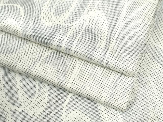 平和屋着物●本場大島紬 白大島 背抜き仕立て 9マルキ エ霞文 正絹 逸品 CABK7850yc