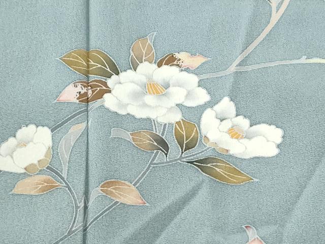 平和屋着物●訪問着 友禅 作家物 枝花文 暈し染め 正絹 逸品 CABK7862yc