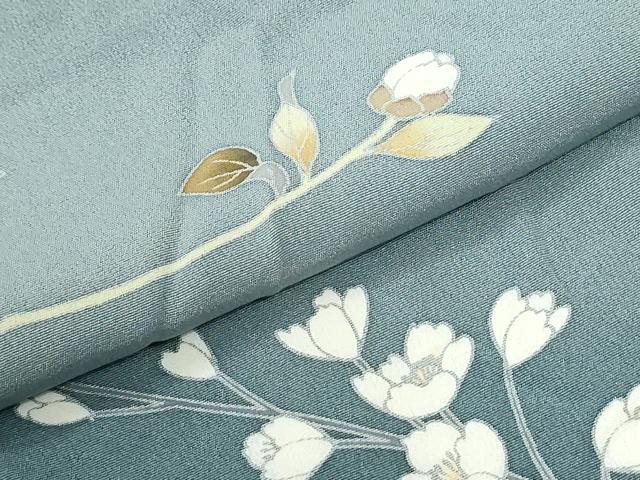 平和屋着物●訪問着 友禅 作家物 枝花文 暈し染め 正絹 逸品 CABK7862yc
