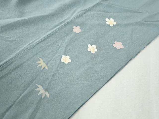 平和屋着物●訪問着 友禅 作家物 枝花文 暈し染め 正絹 逸品 CABK7862yc