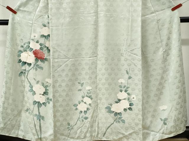 平和屋着物●訪問着 枝牡丹 正絹 逸品 CABK7863yc
