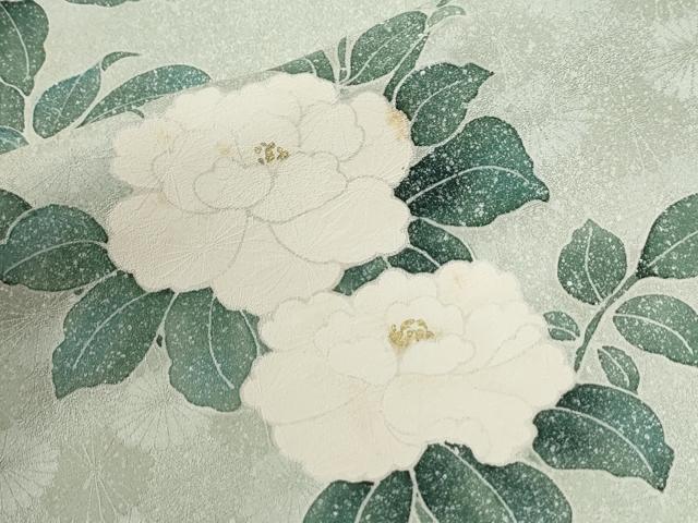 平和屋着物●訪問着 枝牡丹 正絹 逸品 CABK7863yc