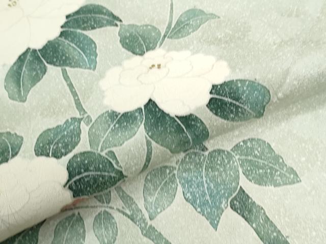平和屋着物●訪問着 枝牡丹 正絹 逸品 CABK7863yc