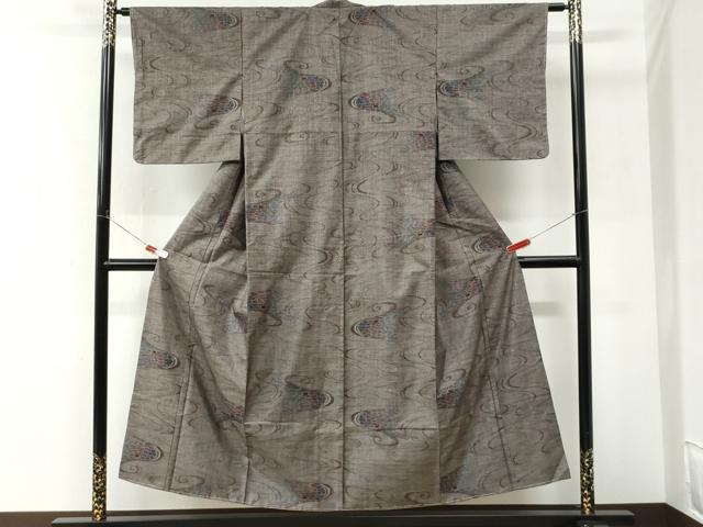 平和屋着物●本場大島紬 9マルキ 流水吉祥文 正絹 逸品 未使用 CABK7870yc