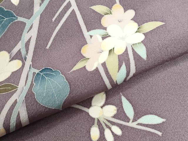 平和屋着物●本加賀友禅作家 小田美知代 訪問着 枝花文 正絹 逸品 CABK7890yc