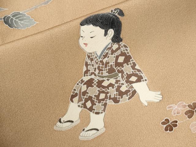 平和屋着物●十日町友禅作家 関口遼一 訪問着 童子遊び 暈し染め ますいわ屋扱い 正絹 逸品 CABK7892yc