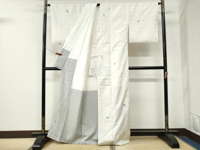 平和屋着物●上質な小紋 紬地 成り物 南瓜 茄子 正絹 逸品 CABK7899yc