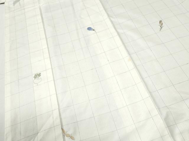 平和屋着物●上質な小紋 紬地 成り物 南瓜 茄子 正絹 逸品 CABK7899yc
