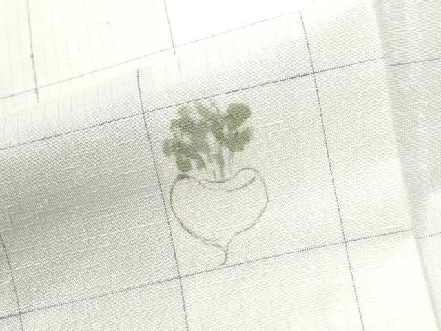 平和屋着物●上質な小紋 紬地 成り物 南瓜 茄子 正絹 逸品 CABK7899yc