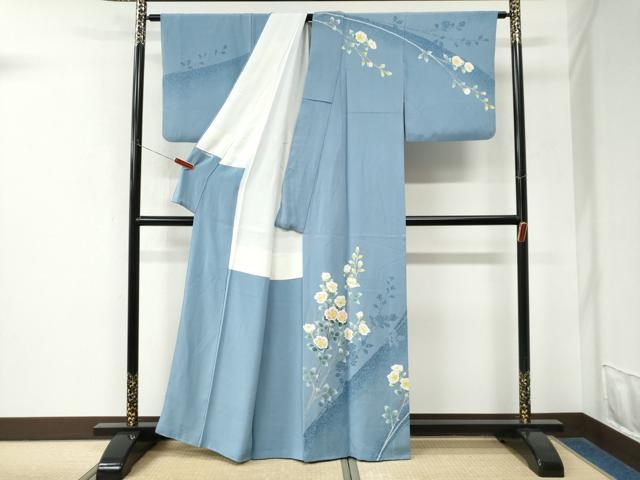 平和屋着物●本加賀友禅作家 光永正美 訪問着 枝花文 正絹 逸品 CABK7905yc