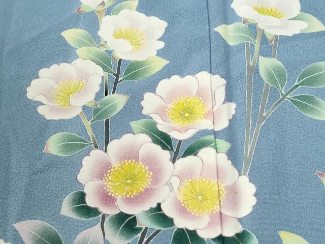 平和屋着物●本加賀友禅作家 光永正美 訪問着 枝花文 正絹 逸品 CABK7905yc