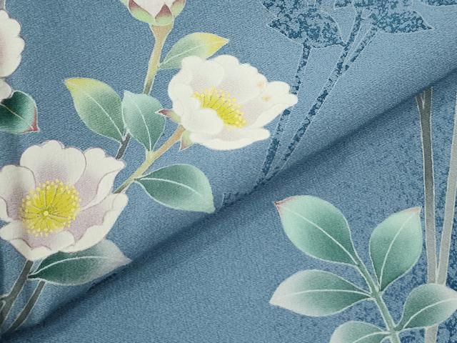 平和屋着物●本加賀友禅作家 光永正美 訪問着 枝花文 正絹 逸品 CABK7905yc