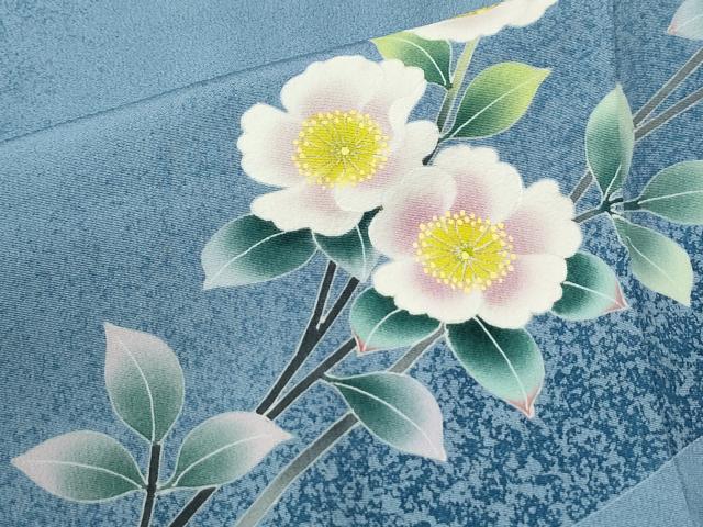 平和屋着物●本加賀友禅作家 光永正美 訪問着 枝花文 正絹 逸品 CABK7905yc