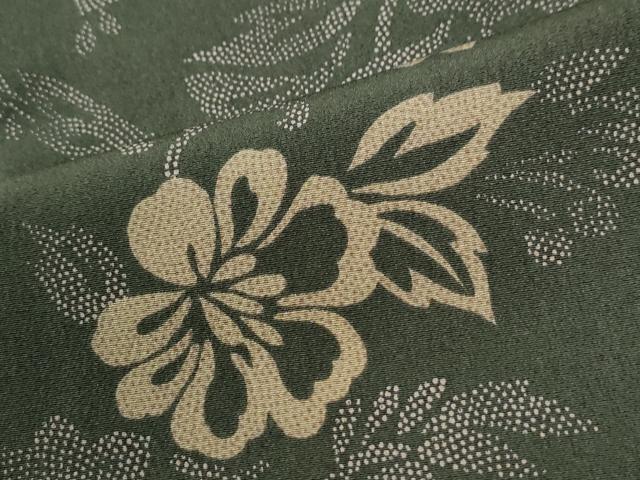 平和屋着物●上質な小紋 花唐草文 正絹 逸品 CABK7911yc
