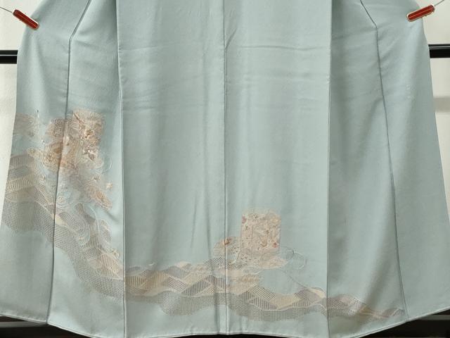 平和屋着物●中国三大刺繍 スワトウ刺繍 相良刺繍 総刺繍 訪問着 道長貝桶花文 正絹 逸品 CABK7912yc
