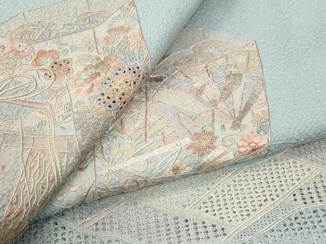 平和屋着物●中国三大刺繍 スワトウ刺繍 相良刺繍 総刺繍 訪問着 道長貝桶花文 正絹 逸品 CABK7912yc