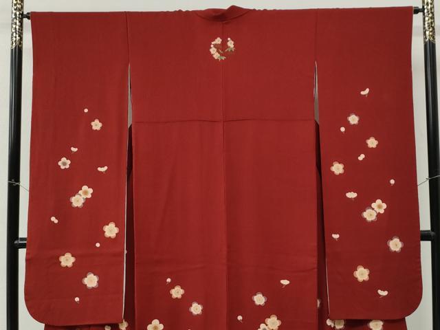 平和屋着物●こむさでもーど・COMME CA DU MODE 振袖 松竹梅 金彩 鬼しぼ縮緬 正絹 逸品 CABK7918yc