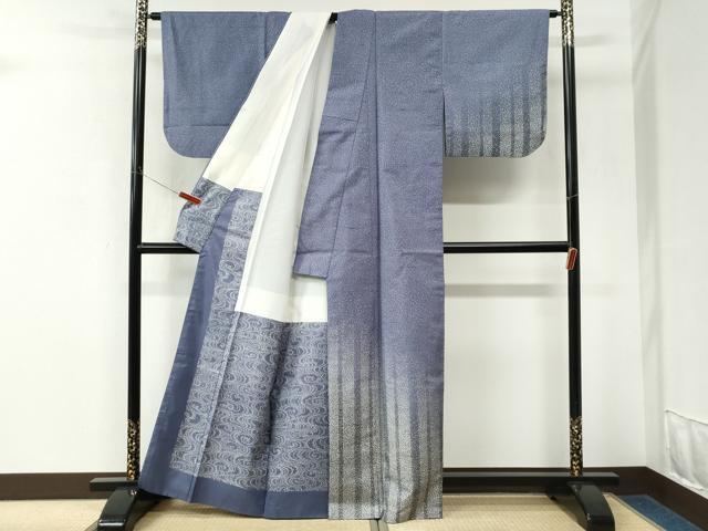 平和屋着物●訪問着 本場染大島紬 霰文 正絹 逸品 CABK7926yc