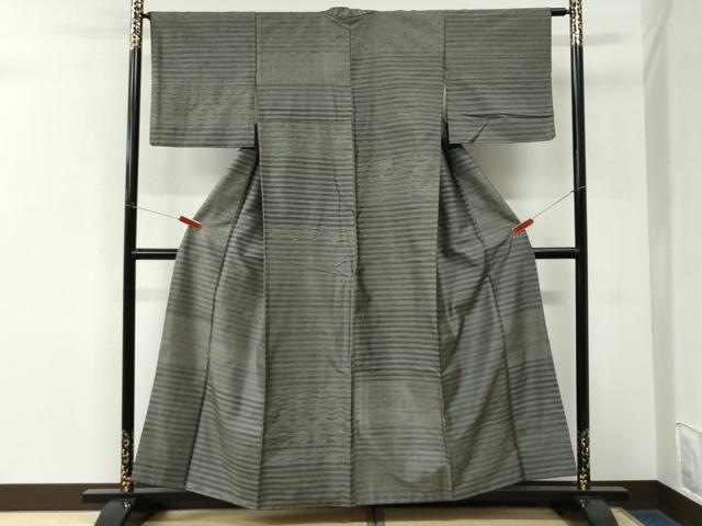 平和屋着物●本場大島紬 霞文 正絹 逸品 CABK7938yc