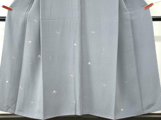 平和屋着物●訪問着 総刺繍 枝梅文 鬼しぼ縮緬 正絹 逸品 未使用 CABK7942yc