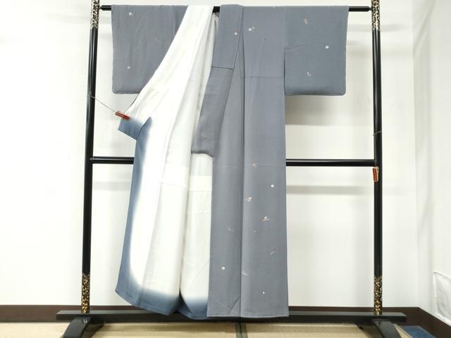 平和屋着物●訪問着 総刺繍 枝梅文 鬼しぼ縮緬 正絹 逸品 未使用 CABK7942yc