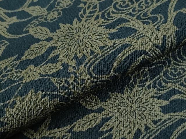 平和屋着物●上質な小紋 型染め 竜田川菊花文 正絹 逸品 CABK7944yc