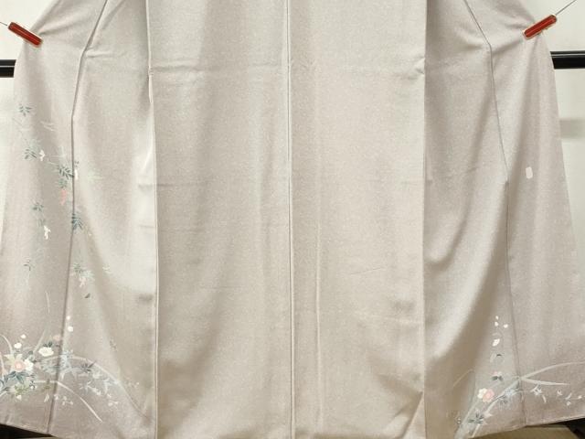 平和屋着物●訪問着 友禅 葡萄草花文 無落款 正絹 逸品 CABK7946yc