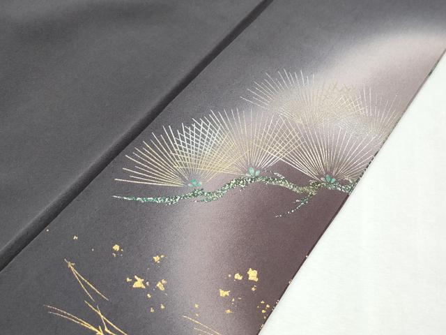 平和屋着物●色留訪問着 松葉文 暈し染め 金銀彩 正絹 逸品 CABK7964yc