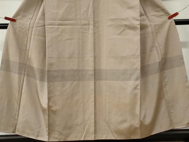 平和屋着物●訪問着 お召地 横段吉祥文 正絹 逸品 CABK7967yc