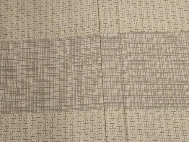 平和屋着物●訪問着 お召地 横段吉祥文 正絹 逸品 CABK7967yc