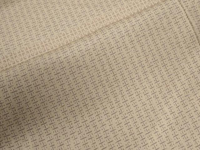 平和屋着物●訪問着 お召地 横段吉祥文 正絹 逸品 CABK7967yc