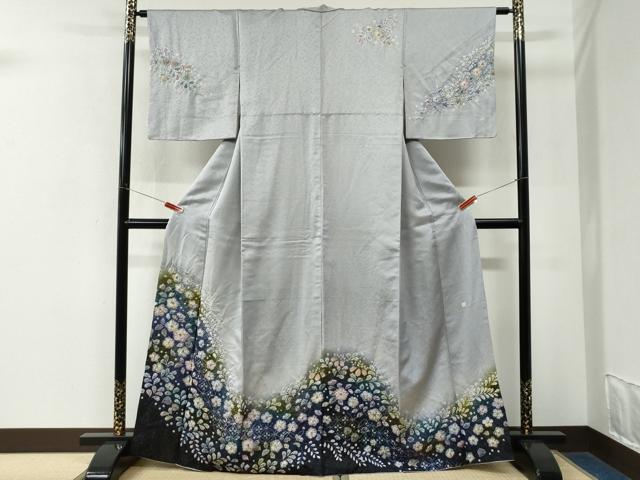平和屋着物●訪問着 作家物 辻が花 絞り 暈し染め 金通し地 さが美扱い 正絹 逸品 CABK7980yc