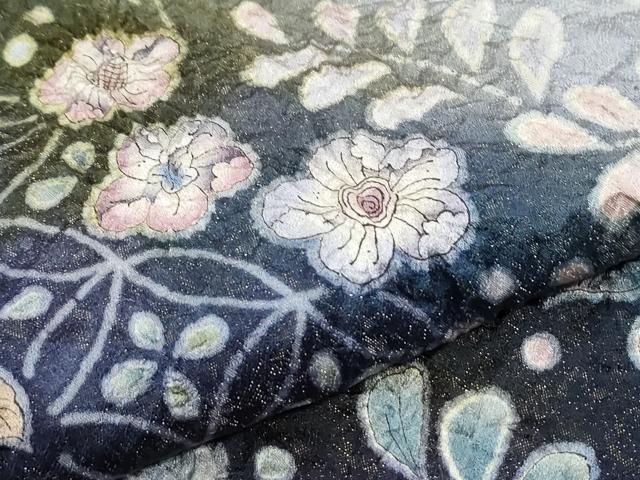 平和屋着物●訪問着 作家物 辻が花 絞り 暈し染め 金通し地 さが美扱い 正絹 逸品 CABK7980yc