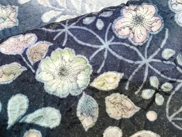 平和屋着物●訪問着 作家物 辻が花 絞り 暈し染め 金通し地 さが美扱い 正絹 逸品 CABK7980yc