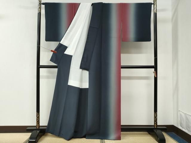 平和屋着物●訪問着 霞文 暈し染め 正絹 逸品 CABK7982yc