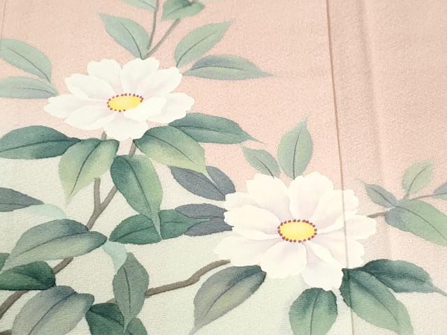 平和屋着物●染色作家 安達華生 訪問着 枝花文 暈し染め 正絹 逸品 未使用 CABK7984yc