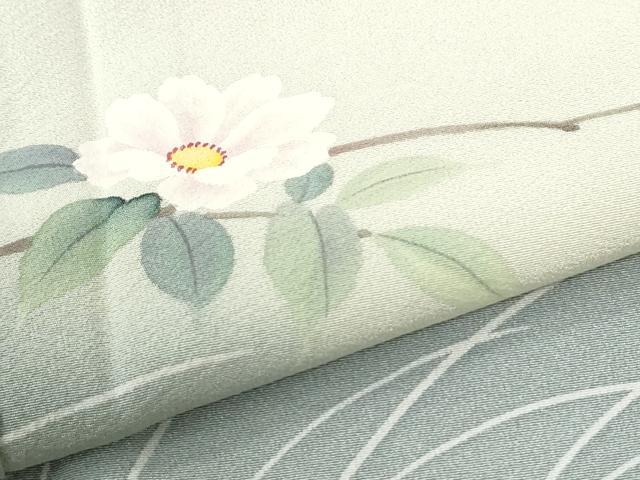 平和屋着物●染色作家 安達華生 訪問着 枝花文 暈し染め 正絹 逸品 未使用 CABK7984yc
