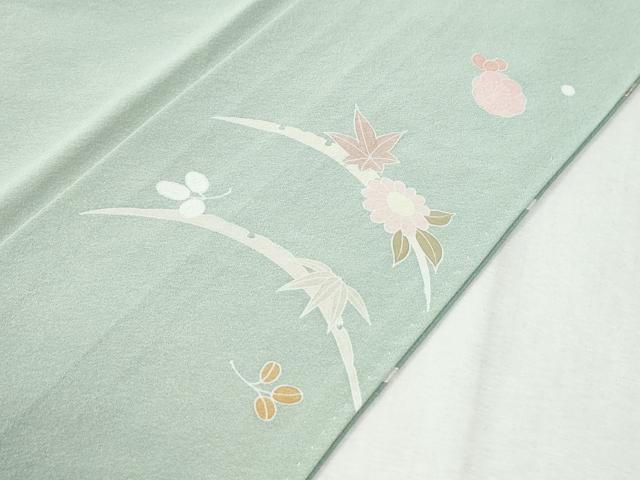 平和屋着物●中国三大刺繍 スワトウ刺繍 総刺繍 訪問着 雪輪雪芝宝尽くし草花文 暈し染め 金糸 正絹 逸品 未使用 CABK7985yc