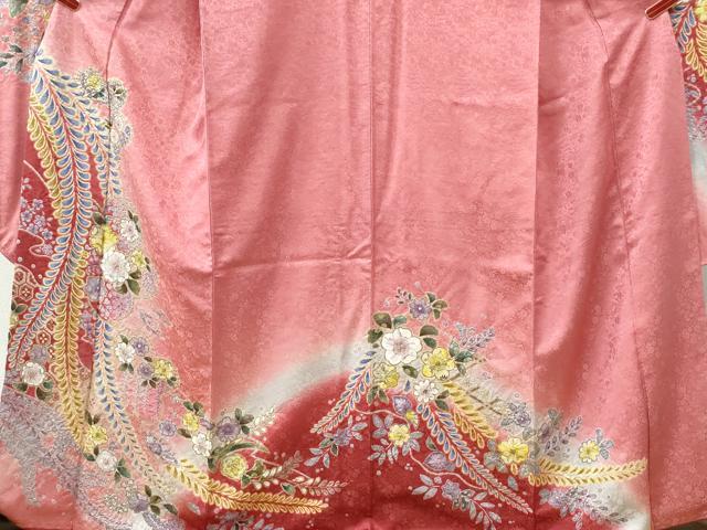 平和屋着物●豪華振袖 辻が花 絞り 暈し染め 金通し地 鈴乃屋扱い 正絹 逸品 CABK7988yc