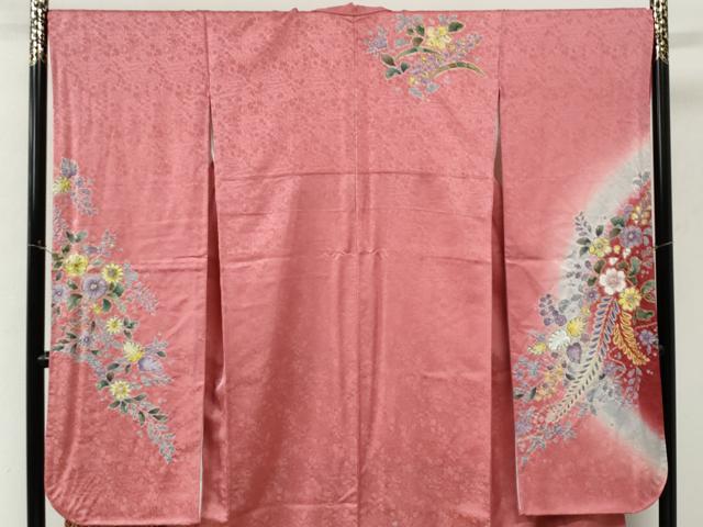 平和屋着物●豪華振袖 辻が花 絞り 暈し染め 金通し地 鈴乃屋扱い 正絹 逸品 CABK7988yc