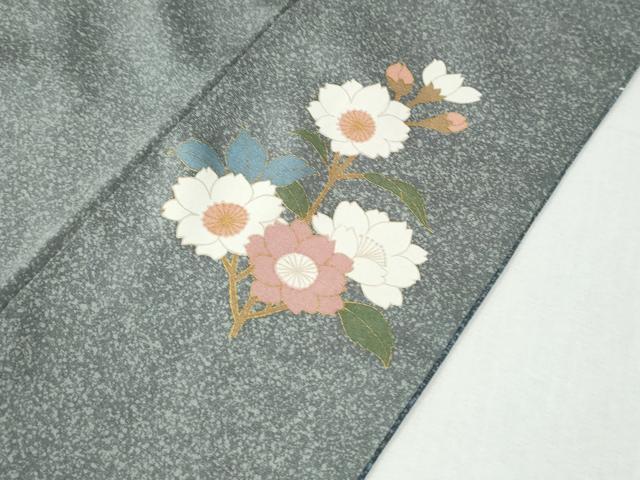 平和屋着物●訪問着 御所車牡丹花文 金彩 正絹 逸品 CABK7996yc