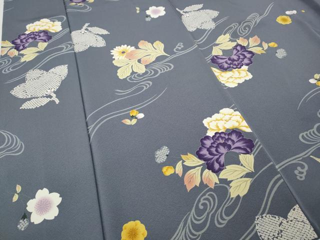 平和屋着物●上質な小紋 流水舞花文 金彩 鈴乃屋扱い 正絹 逸品 CABK8002ut