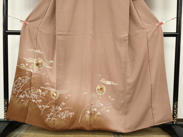 平和屋着物●訪問着 雪輪草花文 暈し染め 金彩 高島屋扱い 正絹 逸品 CABK8003ut