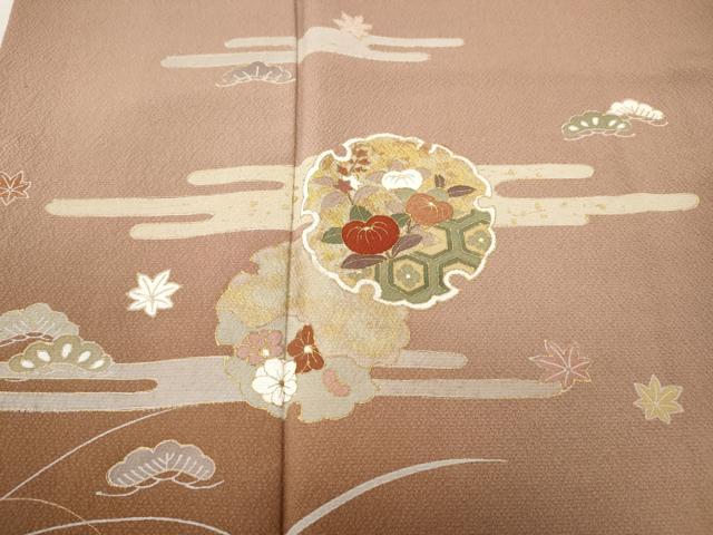平和屋着物●訪問着 雪輪草花文 暈し染め 金彩 高島屋扱い 正絹 逸品 CABK8003ut