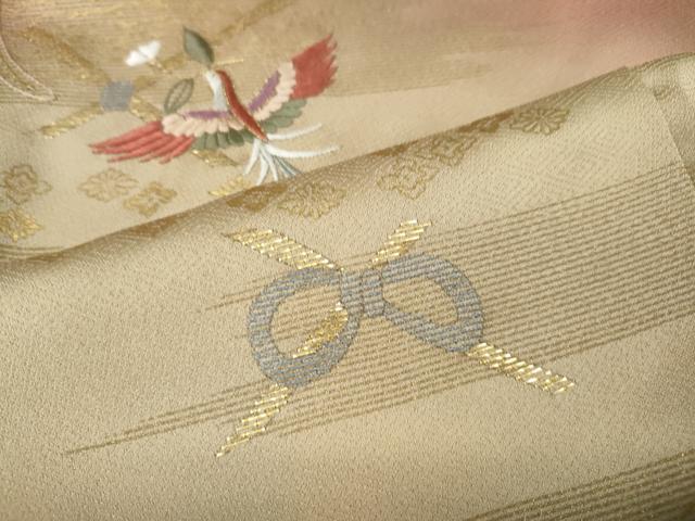 平和屋着物●訪問着 竹屋町刺繍 花喰い鳥 金彩 正絹 逸品 CABK8005ut