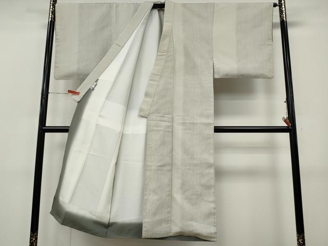 平和屋着物●男性 お召 縞 正絹 逸品 CABK8008ut