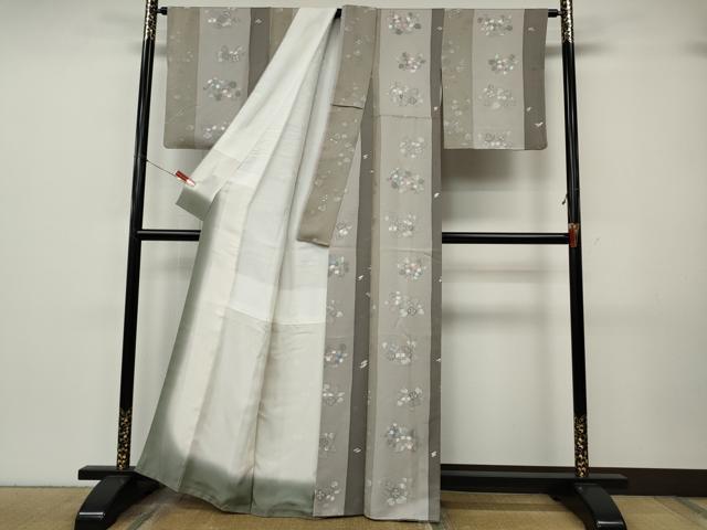 平和屋着物●上質な小紋 地紋起こし 葡萄花間道 正絹 逸品 CABK8023ut