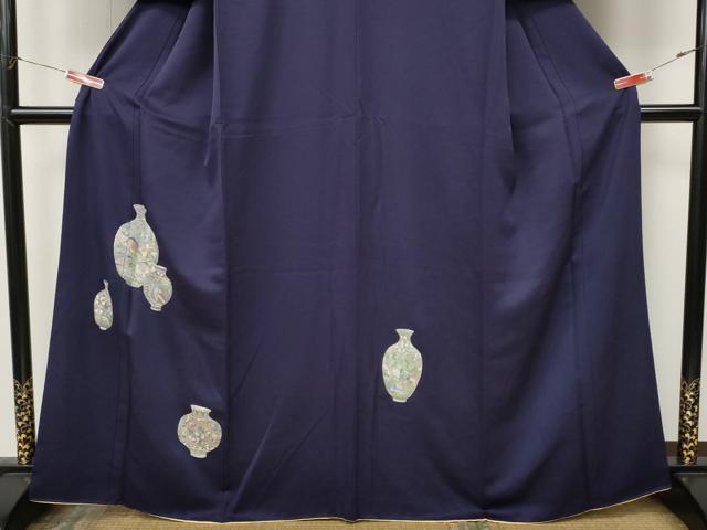 平和屋着物●訪問着 総刺繍 陶器花鳥文 金糸 正絹 逸品 CABK8024ut